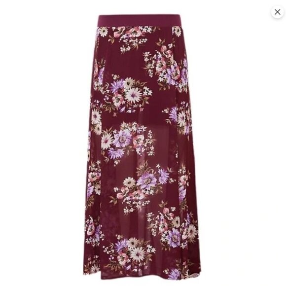 Torrid Maxi Chiffon High Waisted Skirt 2X - Picture 4 of 10